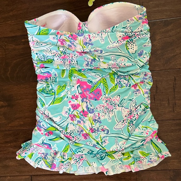 Lilly Pulitzer Carmen Ruffled Tankini Top Size 0 - Picture 3 of 5